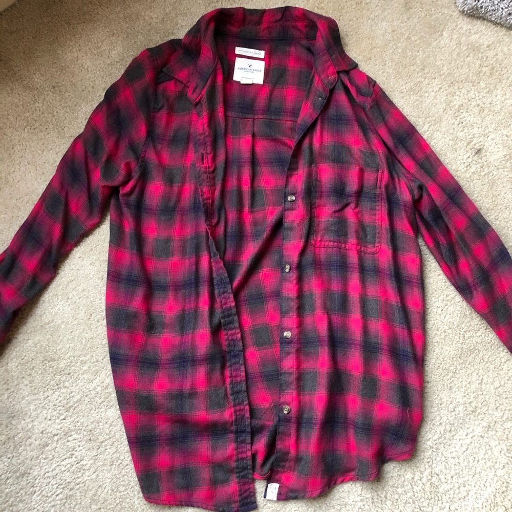 COPY - American Eagle Soft Boyfriend Fit Flannel …